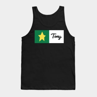 Yellow Star on Green with Tony Graphic Tank Top